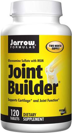 Joint Builder, Glucosamine Sulfate With MSM, 120 Tablets by Jarrow Formulas, 健康，骨骼，骨質疏鬆症，關節健康，關節韌帶 HK 香港