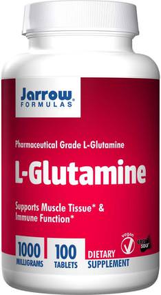 L-Glutamine, 1000 mg, 100 Tablets by Jarrow Formulas, 補充劑，氨基酸，l谷氨酰胺，l谷氨酰胺片 HK 香港