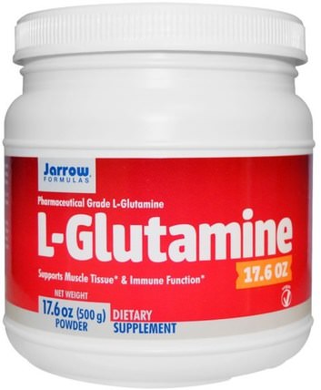 L-Glutamine, Powder, 17.6 oz (500 g) by Jarrow Formulas, 補充劑，氨基酸，l谷氨酰胺，l谷氨酰胺粉末 HK 香港