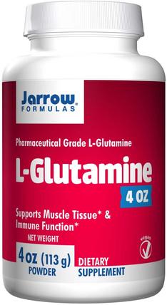 L-Glutamine, Powder, 4 oz (113 g) by Jarrow Formulas, 補充劑，氨基酸，l谷氨酰胺，l谷氨酰胺粉末 HK 香港