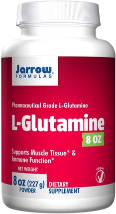 L-Glutamine, Powder, 8 oz (227 g) by Jarrow Formulas, 補充劑，氨基酸，l谷氨酰胺，l谷氨酰胺粉末 HK 香港