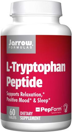 L-Tryptophan Peptide, 60 Tablets by Jarrow Formulas, 補充劑，l色氨酸，氨基酸 HK 香港