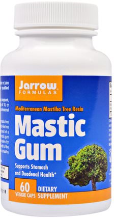 Mastic Gum, 500 mg, 60 Veggie Caps by Jarrow Formulas, 洗澡，美容，口腔牙齒護理，乳香樹膠，健康 HK 香港