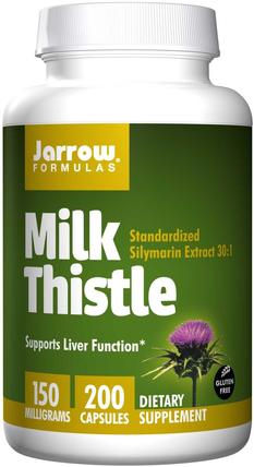Milk Thistle, 150 mg, 200 Veggie Caps by Jarrow Formulas, 健康，排毒，奶薊（水飛薊素） HK 香港