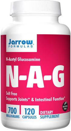N-A-G, 700 mg, 120 Veggie Caps by Jarrow Formulas, 補充劑，氨基葡萄糖，n - 乙酰 - 葡萄糖胺 HK 香港