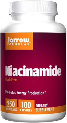 Niacinamide, 250 mg, 100 Capsules by Jarrow Formulas, 維生素，維生素b3，維生素b3 - 煙酰胺 HK 香港