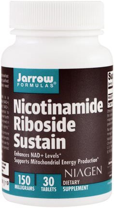 Nicotinamide Riboside Sustain, 150 mg, 30 Tablets by Jarrow Formulas, 補品，健康 HK 香港