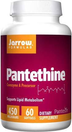 Pantethine, 450 mg, 60 Softgels by Jarrow Formulas, 健康，膽固醇支持，泛硫乙胺，維生素 HK 香港