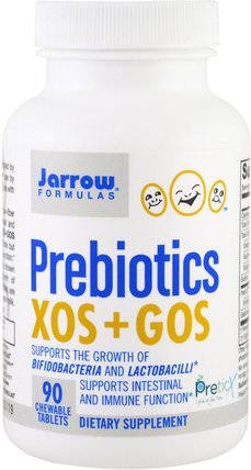 Prebiotics XOS+GOS, 90 Chewable Tablets by Jarrow Formulas, 補充劑，益生菌 HK 香港