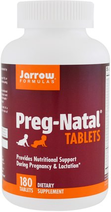 PregNatal Tablets, 180 Tablets by Jarrow Formulas, 補充劑，efa omega 3 6 9（epa dha），魚油，維生素，產前多種維生素 HK 香港