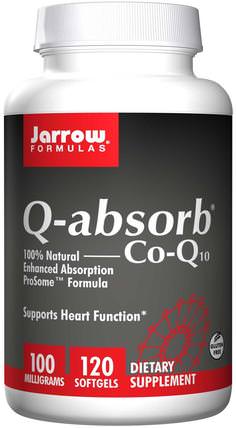Q-absorb Co-Q10, 100 mg, 120 Softgels by Jarrow Formulas, 補充劑，輔酶q10，coq10 HK 香港