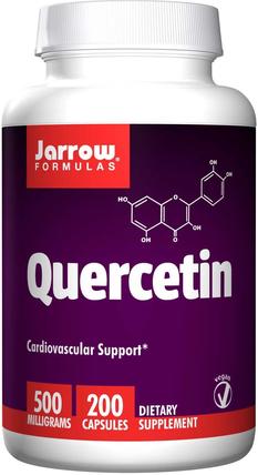 Quercetin, 500 mg, 200 Capsules by Jarrow Formulas, 補充劑，槲皮素 HK 香港