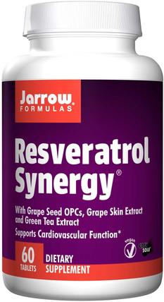 Resveratrol Synergy, 60 Tablets by Jarrow Formulas, 補充劑，白藜蘆醇 HK 香港