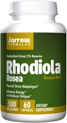 Rhodiola Rosea, 500 mg, 60 Capsules by Jarrow Formulas, 草藥，紅景天，適應原 HK 香港