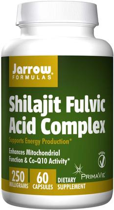 Shilajit Fulvic Acid Complex, 60 Veggie Caps by Jarrow Formulas, 健康，精力 HK 香港