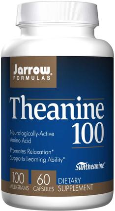 Theanine 100, 100 mg, 60 Veggie Caps by Jarrow Formulas, 補充劑，氨基酸，茶氨酸 HK 香港