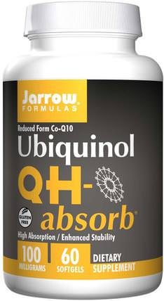 Ubiquinol, QH-Absorb, 100 mg, 60 Softgels by Jarrow Formulas, 補充劑，抗氧化劑，泛醇qh，泛醇coq10 HK 香港