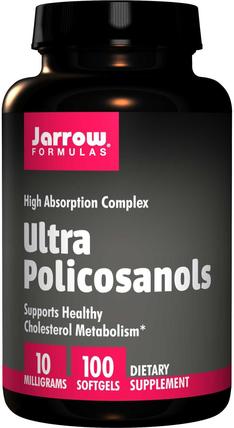 Ultra Policosanols, High Absorption Complex, 10 mg, 100 Softgels by Jarrow Formulas, 補充劑，多廿烷醇 HK 香港