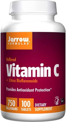 Vitamin C, 750 mg, 100 Tablets by Jarrow Formulas, 維生素，維生素C緩衝 HK 香港