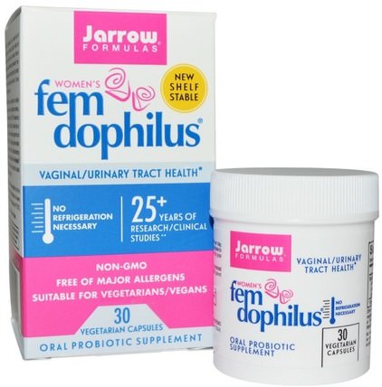Womens Fem Dophilus, 30 Vegetarian Capsules by Jarrow Formulas, 補充劑，益生菌，穩定的益生菌 HK 香港