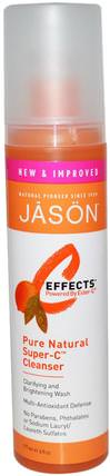 C Effects, Pure Natural Super-C, Cleanser, 6 fl oz (177 ml) by Jason Natural, 美容，面部護理，潔面乳，酯-c面部護理 HK 香港