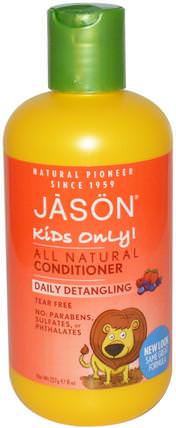 Kids Only!, Daily Detangling Conditioner, 8 oz (227 g) by Jason Natural, 洗澡，美容，護髮素，兒童護髮素 HK 香港