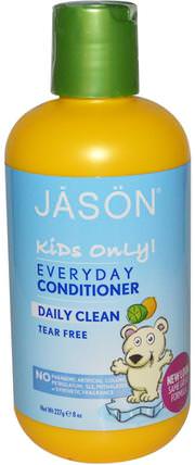 Kids Only!, Everyday Conditioner, Daily Clean, 8 oz (227 g) by Jason Natural, 洗澡，美容，護髮素，兒童護髮素 HK 香港