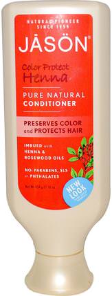 Pure Natural Conditioner, Color Protect Henna, 16 oz (454 g) by Jason Natural, 洗澡，美容，頭髮，頭皮，頭髮的顏色，頭髮護理，護髮素 HK 香港