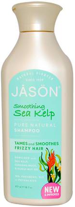 Pure Natural Shampoo, Smoothing Sea Kelp, 16 fl oz (473 ml) by Jason Natural, 洗澡，美容，洗髮水，頭髮，頭皮，護髮素 HK 香港