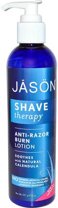 Shave Therapy, Anti-Razor Burn Lotion, 8 oz (227 g) by Jason Natural, 洗澡，美容，剃須膏 HK 香港