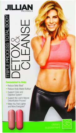 Detox & Cleanse, Triple Process Total Body, 35 Capsules by Jillian Michaels, 健康，女性，排毒 HK 香港