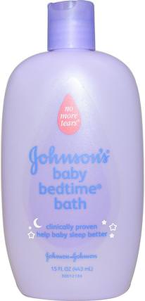 Baby Bedtime Bath, 15 fl oz (443 ml) by Johnsons Baby, 洗澡，美容，沐浴露，兒童沐浴露，兒童沐浴露，兒童健康，兒童沐浴 HK 香港