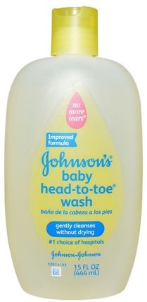 Baby Head-To-Toe Wash, 15 fl oz (444 ml) by Johnsons Baby, 洗澡，美容，沐浴露，兒童沐浴露，兒童沐浴露，兒童健康，兒童沐浴 HK 香港