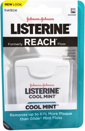 Listerine, Cool Mint Floss, 55 yd (50.2 m) by Johnsons Baby, 牙線 HK 香港