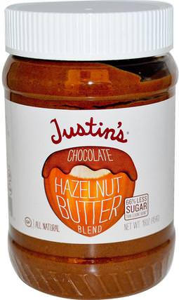 Chocolate Hazelnut Butter Blend, 16 oz (454 g) by Justins Nut Butter, justins堅果黃油，食物，堅果黃油，榛子黃油 HK 香港