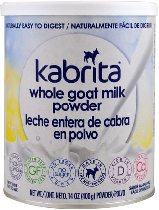 Whole Goat Milk Powder, 14 oz (400 g) by Kabrita, 兒童健康，嬰兒配方奶粉和奶粉，山羊奶配方，常規餵養 HK 香港