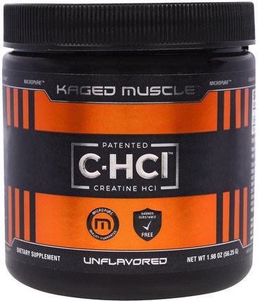 Patented C-HCI, Creatine HCI, Unflavored, 1.98 oz (56.25 g) by Kaged Muscle, 運動，肌酸，肌肉 HK 香港