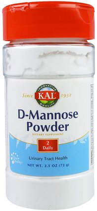 D-Mannose Powder, 2.5 oz (72 g) by KAL, 補充劑，d-甘露糖，泌尿系統健康 HK 香港
