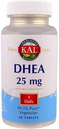 DHEA, 25 mg, 60 Tablets by KAL, 補充劑，dhea HK 香港