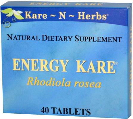 Energy Kare, 40 Tablets by Kare n Herbs, 草藥，紅景天 HK 香港