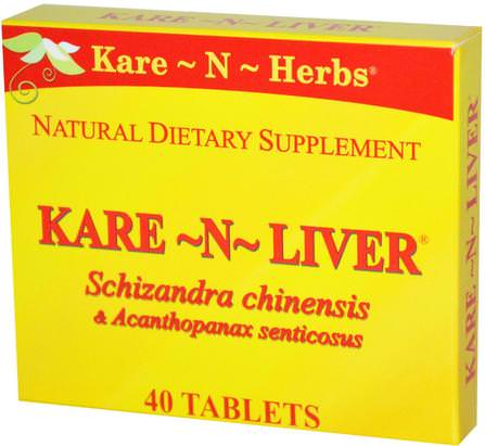 Kare-N-Liver, 40 Tablets by Kare n Herbs, 草藥，五味子（五味子） HK 香港