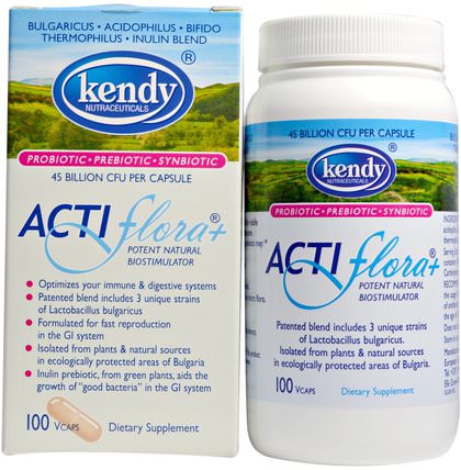 Actiflora+, Potent Natural Biostimulator, 100 Veggie Caps by Kendy USA, 補充劑，益生菌 HK 香港