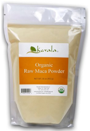 Organic Raw Maca Powder, 16 oz (453 g) by Kevala, 補充劑，adaptogen，男性，瑪卡 HK 香港