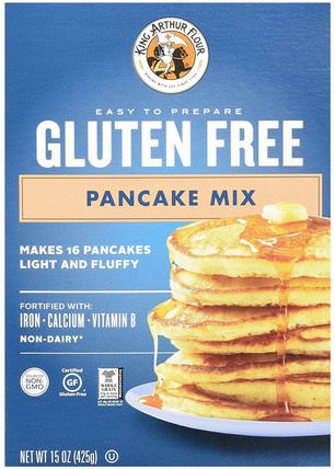 Gluten Free Pancake Mix, 15 oz (425 g) by King Arthur Flour, 食物，煎餅和華夫餅混合 HK 香港