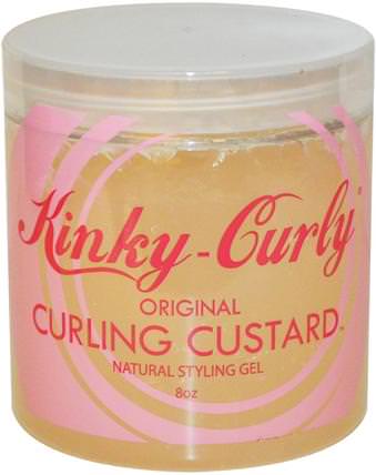Original Curling Custard, Natural Styling Gel, 8 oz by Kinky-Curly, 洗澡，美容，髮型定型凝膠 HK 香港