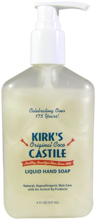 Original Coco Castile Liquid Hand Soap, 8 fl oz (237 ml) by Kirks, 洗澡，美容，肥皂 HK 香港