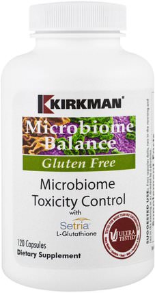 Microbiome Toxicity Control, 120 Capsules by Kirkman Labs, 補充劑，l穀胱甘肽 HK 香港