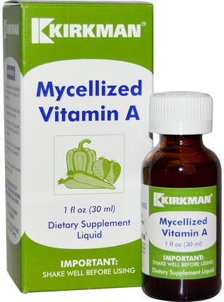 Mycellized Vitamin A Liquid, 1 fl oz (30 ml) by Kirkman Labs, 維生素，維生素a HK 香港