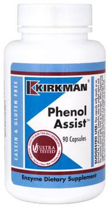Phenol Assist, 90 Capsules by Kirkman Labs, 補品，消化酶，健康 HK 香港