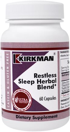 Restless Sleep Herbal Blend, 60 Capsules by Kirkman Labs, 補品，睡眠，健康 HK 香港